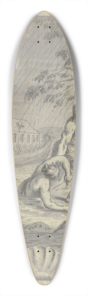 Johann Jakob von Sandrart - The deluge 39.3 inch art pintail longboard deck
