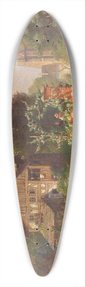 Johann Kautsky - Idylle am Stadtgraben 39.3 inch art pintail longboard deck