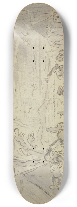 Charles Parrocel - Soldier camp 8.25 inch art skate deck