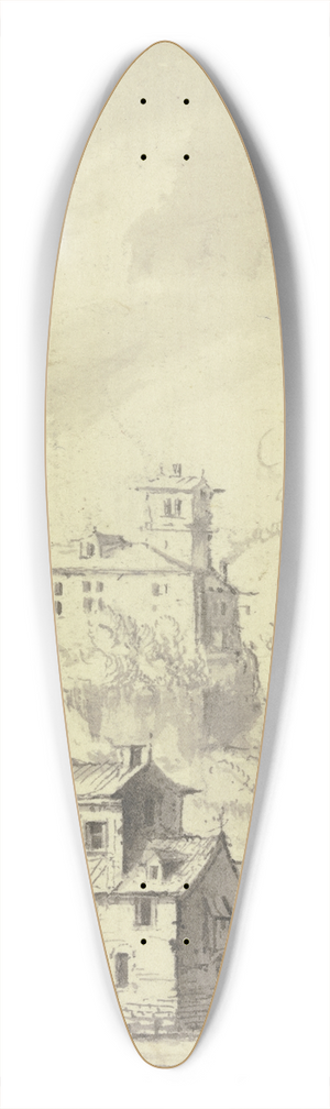 Johann Ludwig Aberli - Gutshof 39.3 inch art pintail longboard deck Johann Ludwig Aberli - Gutshof 39.3 inch art pintail longboard deck