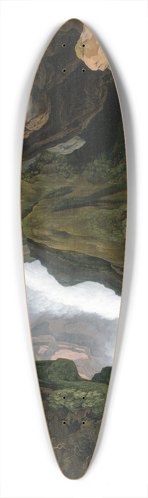 Johann Martin von Rohden - The Grotto of Neptune in Tivoli 39.3 inch art pintail longboard deck