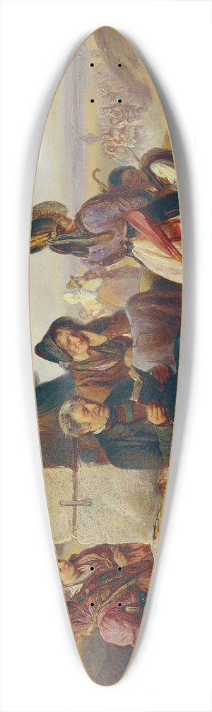 Johann Matthias Ranftl - Die Rast der Wallfahrer 39.3 inch art pintail longboard deck