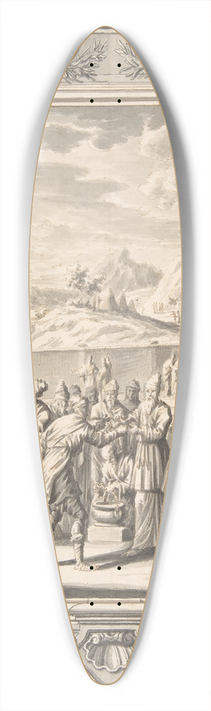 Johann Melchior Fssli - The law of the leper in the day of his cleansing 39.3 inch art pintail longboard deck