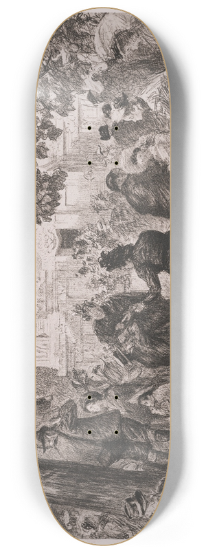 Charles Paul Renouard - Dejeuner en plaein air aux Indes neerlandaises 8.25 inch art skate deck
