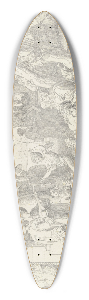 Johann Michael Wittmer - Knabe vor einer Versammlung von Orientalen tanzend 39.3 inch art pintail longboard deck
