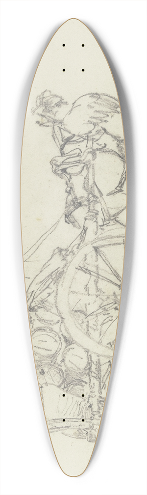Johann Nepomuk Rauch - Mit Fsschen beladener Karren, von einem Esel gezogen 39.3 inch art pintail longboard deck