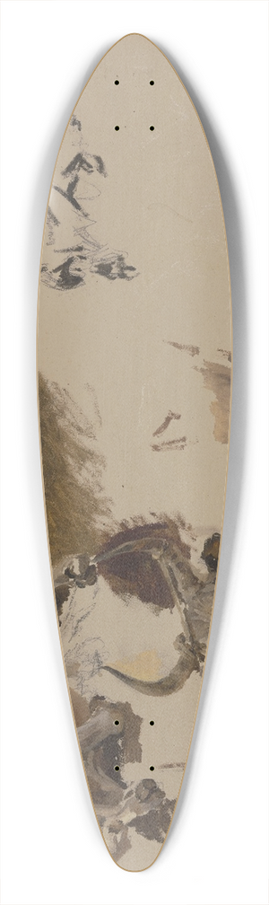 Johann Nepomuk Rauch - Rinder auf dem Campo Vaccino in Rom 39.3 inch art pintail longboard deck
