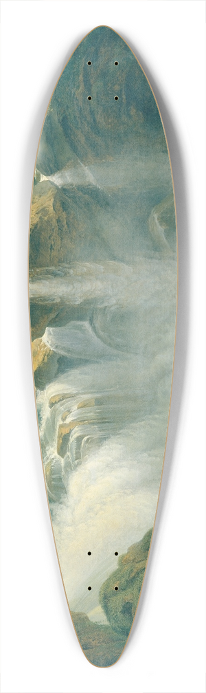 Johann Nepomuk Schdlberger - Der Traunfall bei Gmunden 39.3 inch art pintail longboard deck