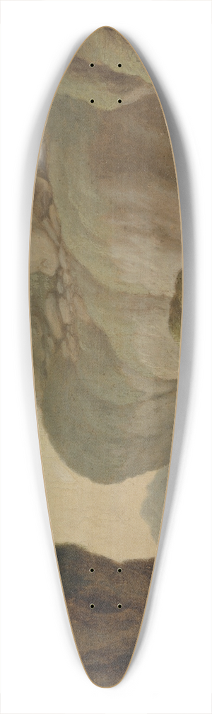 Johann Nepomuk Wocher - Rocky Landscape with River 39.3 inch art pintail longboard deck