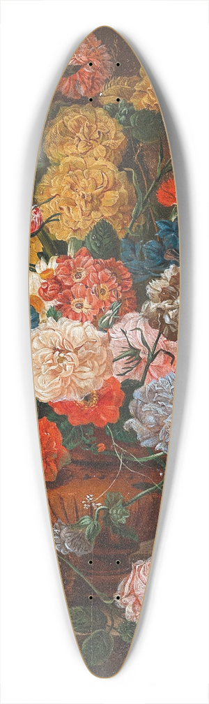 Johann Oberer - A Bouquet of Flowers with a Birds Nest, 39.3 inch art pintail longboard deck