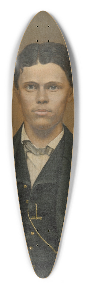 Johann Perger - Study of a Portrait of a Young Man with a Book 39.3 inch art pintail longboard deck