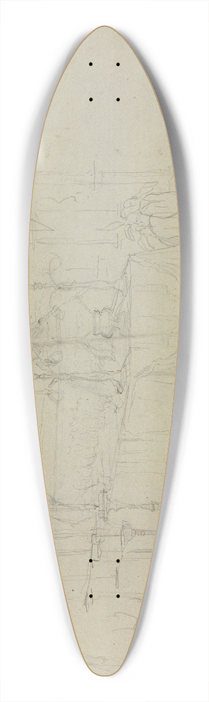 Johann Peter Krafft - Aufbahrung der Juliana Krafft und ihrer Tochter Ludovica 39.3 inch art pintail longboard deck