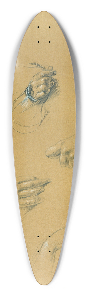 Johann Peter Krafft - Handstudien 39.3 inch art pintail longboard deck