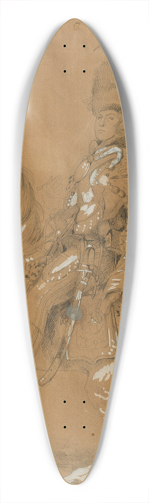 Johann Peter Krafft - Theodor Aron de Bistra zu Pferd 39.3 inch art pintail longboard deck