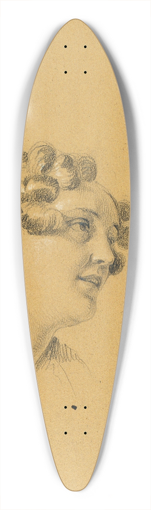 Johann Peter Krafft - Weibliche Bildnisstudie zur Ausfahrt des Kaiserpaares nach einer schweren Krankheit des Kaisers Franz I. 39.3 inch art pintail longboard deck