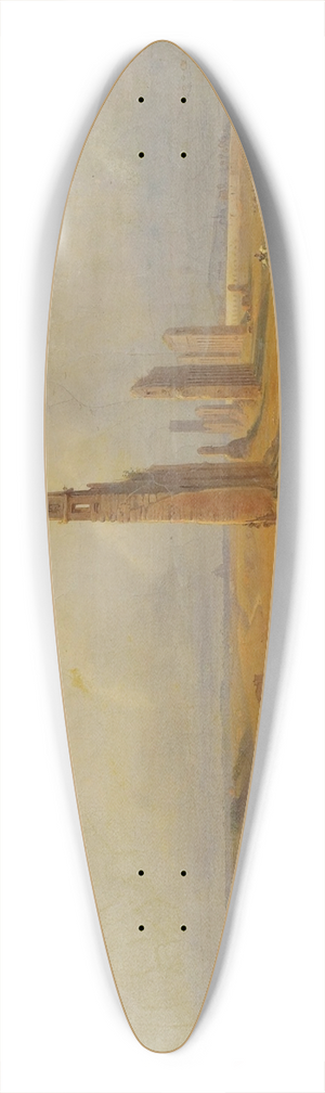 Johann-Rudolf Bhlmann - Vue dun aqueduc en ruines 39.3 inch art pintail longboard deck