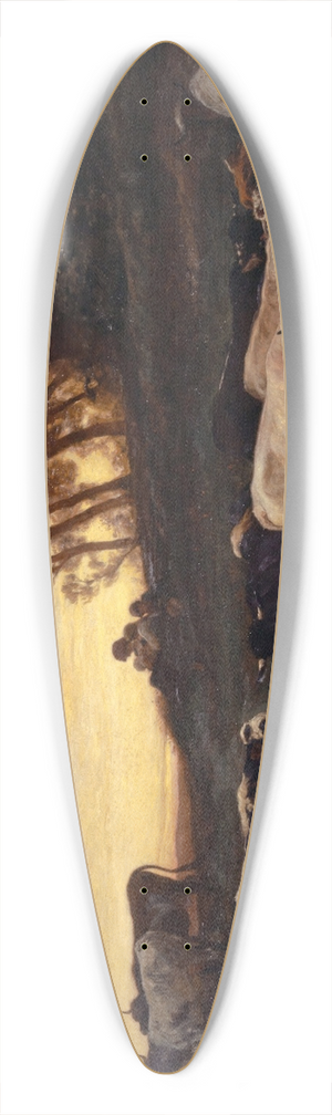 Johann Rudolf Koller - Cows at the Watering Place 39.3 inch art pintail longboard deck