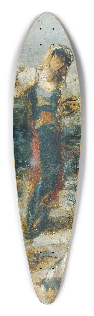Johann Till the younger - Mdchen mit Geflgel 39.3 inch art pintail longboard deck