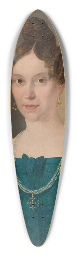 Johann Wachtl  - Bildnis einer jungen Frau in blauem Kleid 39.3 inch art pintail longboard deck