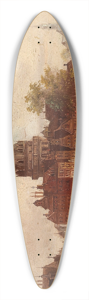 Johann Wilhelm Jankowsky - Koepelkerk in Amsterdam 39.3 inch art pintail longboard deck