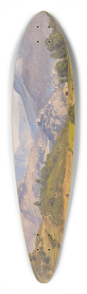 Johann Wilhelm Schirmer - Landschaft bei Civitella mit Blick nach Norden auf Rocca Canterano 39.3 inch art pintail longboard deck