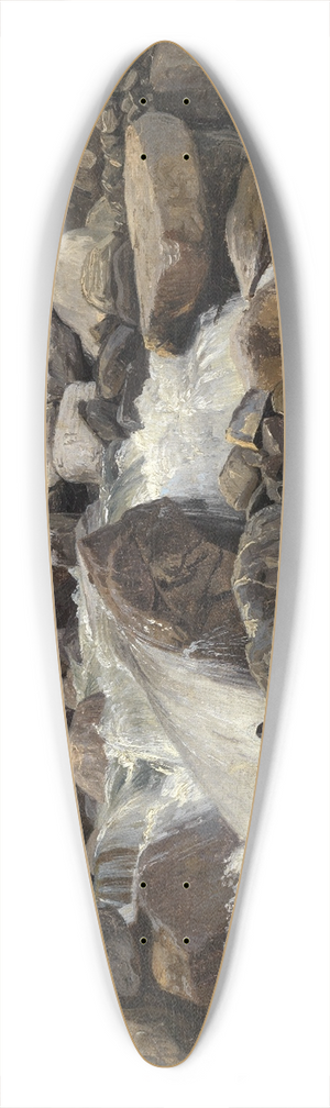 Johann Wilhelm Schirmer - Schweizer Gebirgsbach 39.3 inch art pintail longboard deck