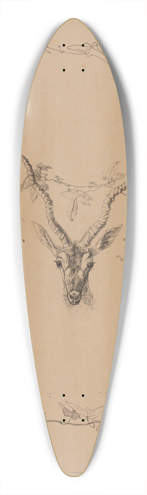 Johan Thomas Lundbye - Bagside af omslag til M Hammerichs oversttelse af Kalidasas Sakuntala , Kbh 1845 39.3 inch art pintail longboard deck