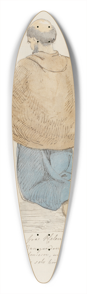 Johan Thomas Lundbye - Knlende mand 39.3 inch art pintail longboard deck