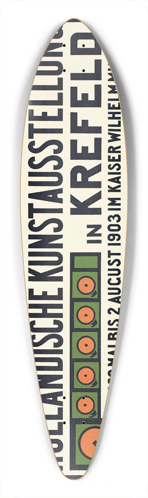 Johan Thorn Prikker - HOLLNDISCHE KUNSTAUSSTELLUNG IN KREFELD 39.3 inch art pintail longboard deck Johan Thorn Prikker - HOLLNDISCHE KUNSTAUSSTELLUNG IN KREFELD 39.3 inch art pintail longboard deck