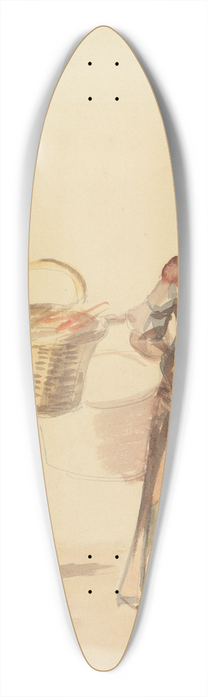 John Absolon - Peasant Girls 39.3 inch art pintail longboard deck