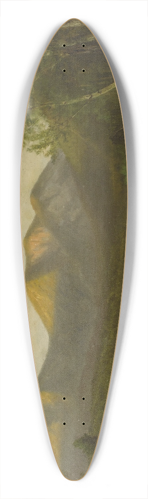 John Adams Parker - On The Upper Hudson 39.3 inch art pintail longboard deck