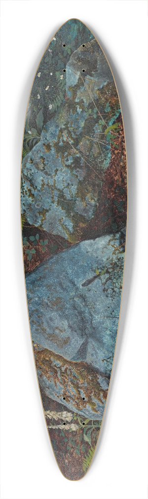 John Atkinson Grimshaw - Boulders In Storsforth Wood 39.3 inch art pintail longboard deck