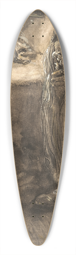 John Bauer - Brownie by a Fireplace 39.3 inch art pintail longboard deck John Bauer - Brownie by a Fireplace 39.3 inch art pintail longboard deck