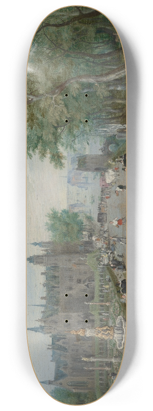 Adriaen van de Venne - A Ball Game Before a Country Palace 8.25 inch art skate deck