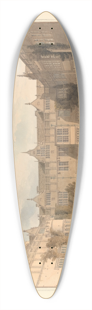 John Buckler - The Court at Rushton hall, Northamptonshire 39.3 inch art pintail longboard deck