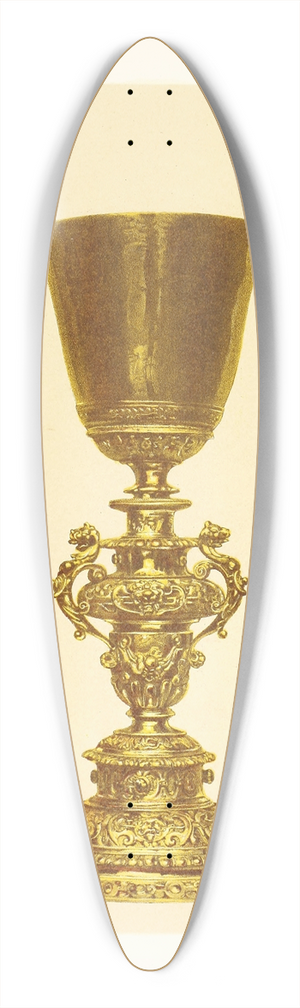 John Charles Robinson - Ancient Gilded Chalice 39.3 inch art pintail longboard deck