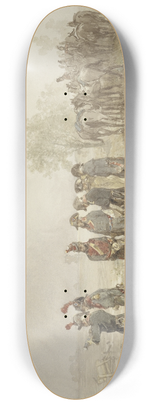 Charles Rochussen - Ontmoeting van Franse officieren in Holland, 1793 8.25 inch art skate deck Charles Rochussen - Ontmoeting van Franse officieren in Holland, 1793 8.25 inch art skate deck