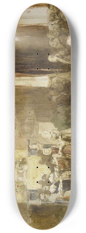 Charles Rochussen - Vondelviering op het Muiderslot, 1867 8.25 inch art skate deck Charles Rochussen - Vondelviering op het Muiderslot, 1867 8.25 inch art skate deck