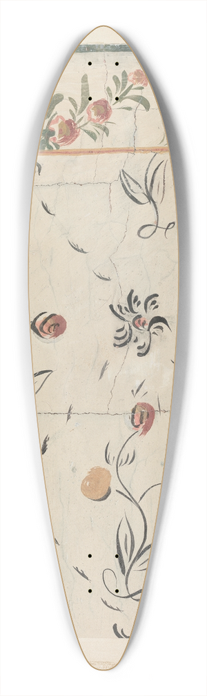 John Collins - Hand Painted Wall (Detail) 39.3 inch art pintail longboard deck