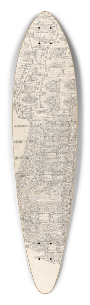 John Coney - North East View of Henry VII Chapel Westminster 39.3 inch art pintail longboard deck