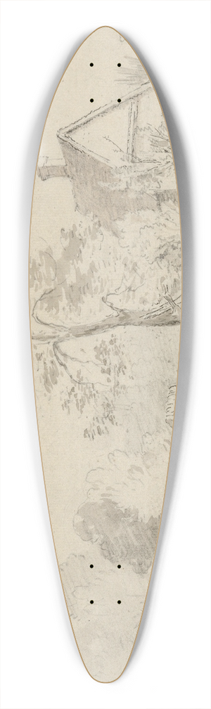 John Constable - Higham, West of East Bergholt 39.3 inch art pintail longboard deck