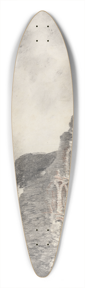 John Constable - Ruin of St. Botolphs Priory, Colchester 39.3 inch art pintail longboard deck