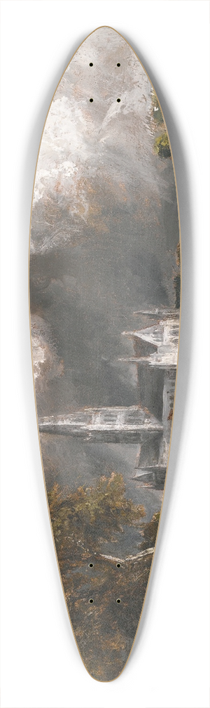 John Constable - Salisbury Cathedral From The Meadows 39.3 inch art pintail longboard deck