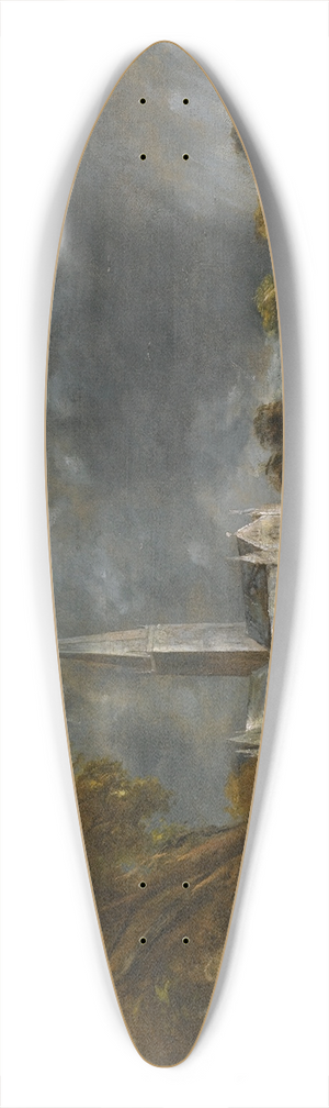 John Constable - Salisbury Cathedral From The Meadows 39.3 inch art pintail longboard deck