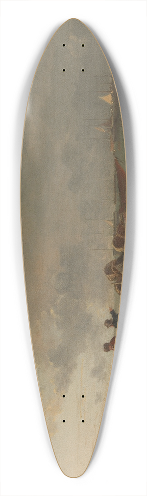John Crome - A Barge with a Wounded Soldier 39.3 inch art pintail longboard deck