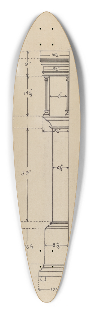 John Dieterich - Clock 39.3 inch art pintail longboard deck