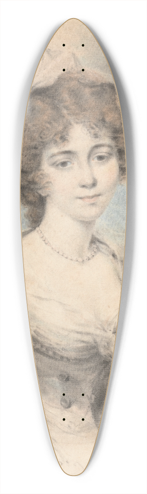 John Downman - Portrait of a Lady. 39.3 inch art pintail longboard deck
