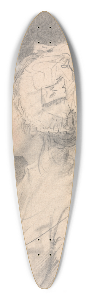 John Downman - Portrait of a Lady 2 39.3 inch art pintail longboard deck