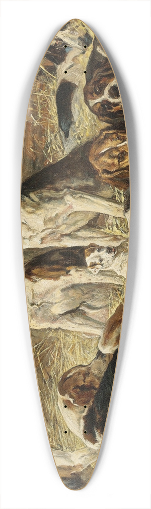 John Emms - Hounds At Rest 39.3 inch art pintail longboard deck