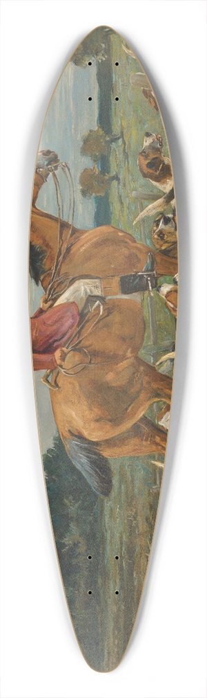 John Emms - Huntsman and hounds 39.3 inch art pintail longboard deck